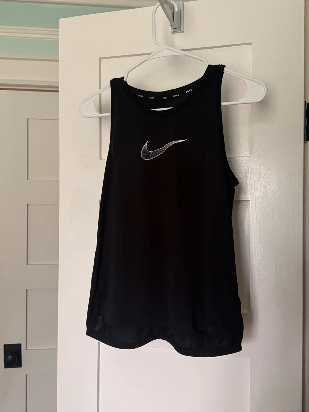Nike Black Women's Athletic Tank with Silver Swoosh